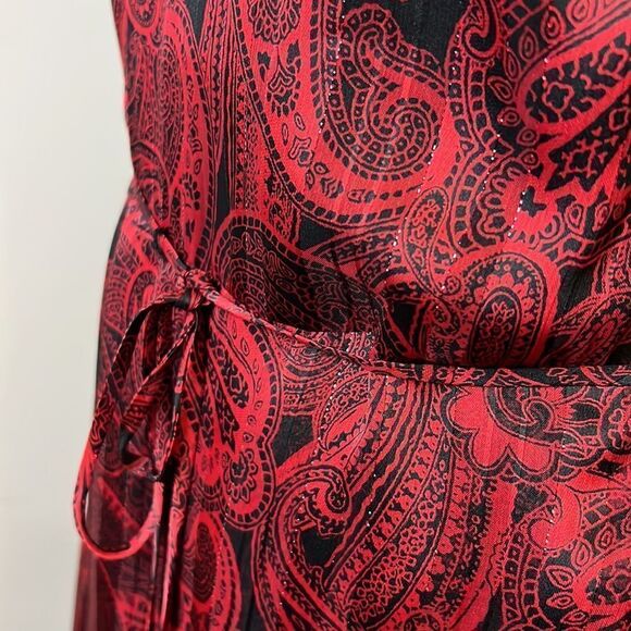 NWT Tommy Hilfiger Red & Black Ruffle Front Dress - Size 2 - Picture 8 of 16